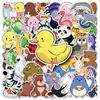 50 Cartoon Animal Graffiti Stickers Cute Hand-drawn Simple Drawing Hand-door Decorative Water Cup Computer Mobile Phone Case Stickers