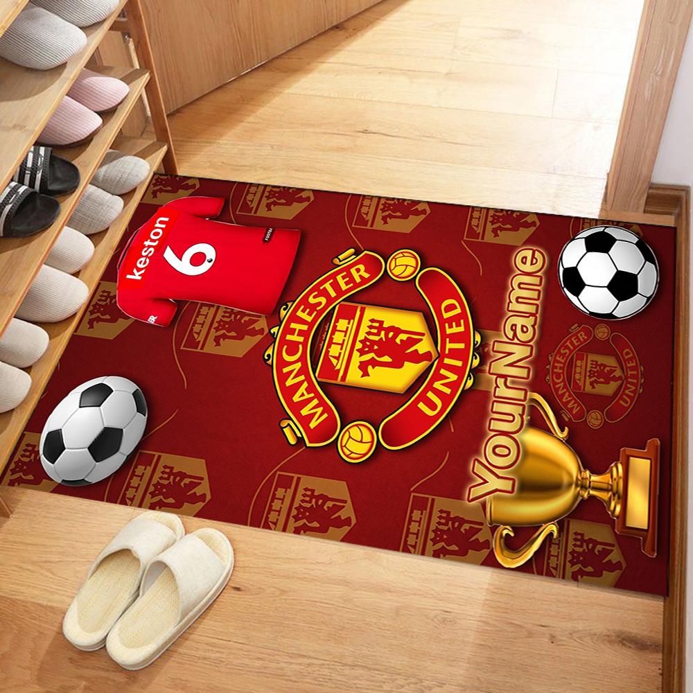 Manchester Personalized Name Floor Mat Perfect for Hallway Study room Foyer Bedrooms Anti-slip Rug Office home decor