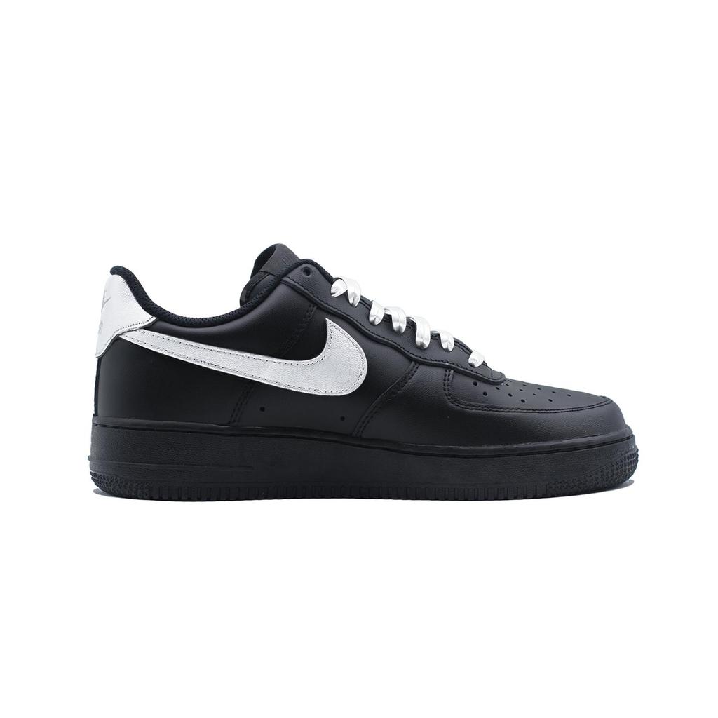 Nike Air Force 1 Silver Winged Warrior Abrasion Resistant Low top Skateboard Shoes Unisex Black Silver CW2288-001(Team830-)