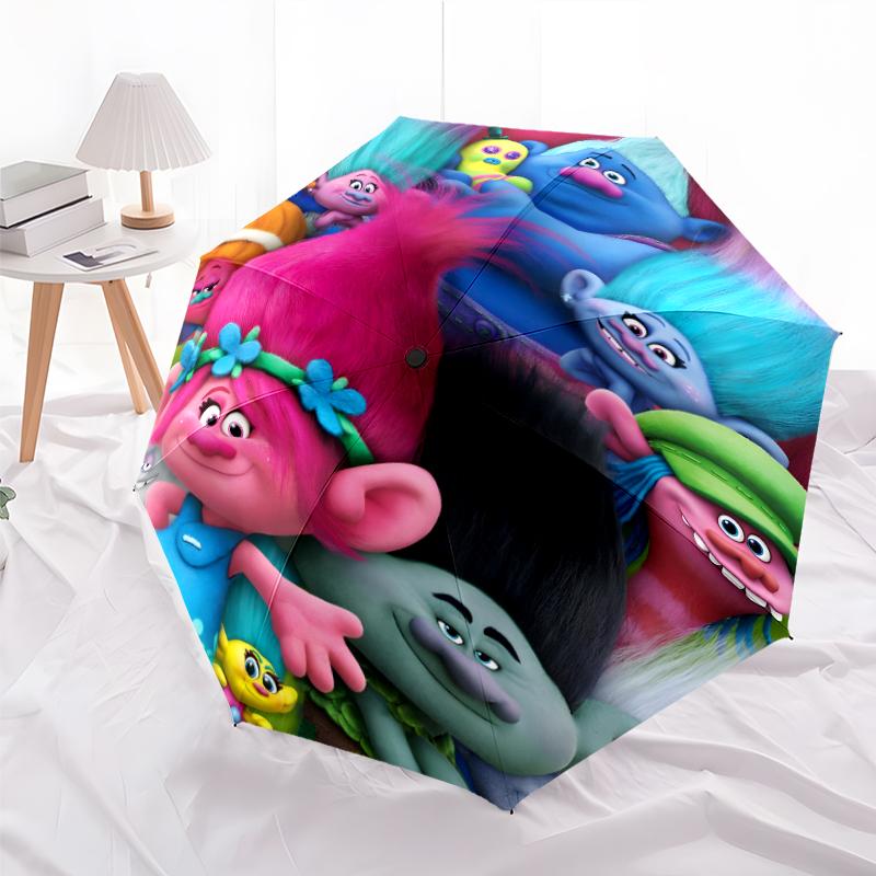 1pc Trolls Umbrella, Sun Protection, And UV Shielding. It Has Eight Sturdy Ribs for Outdoor Use And Perfect Gift