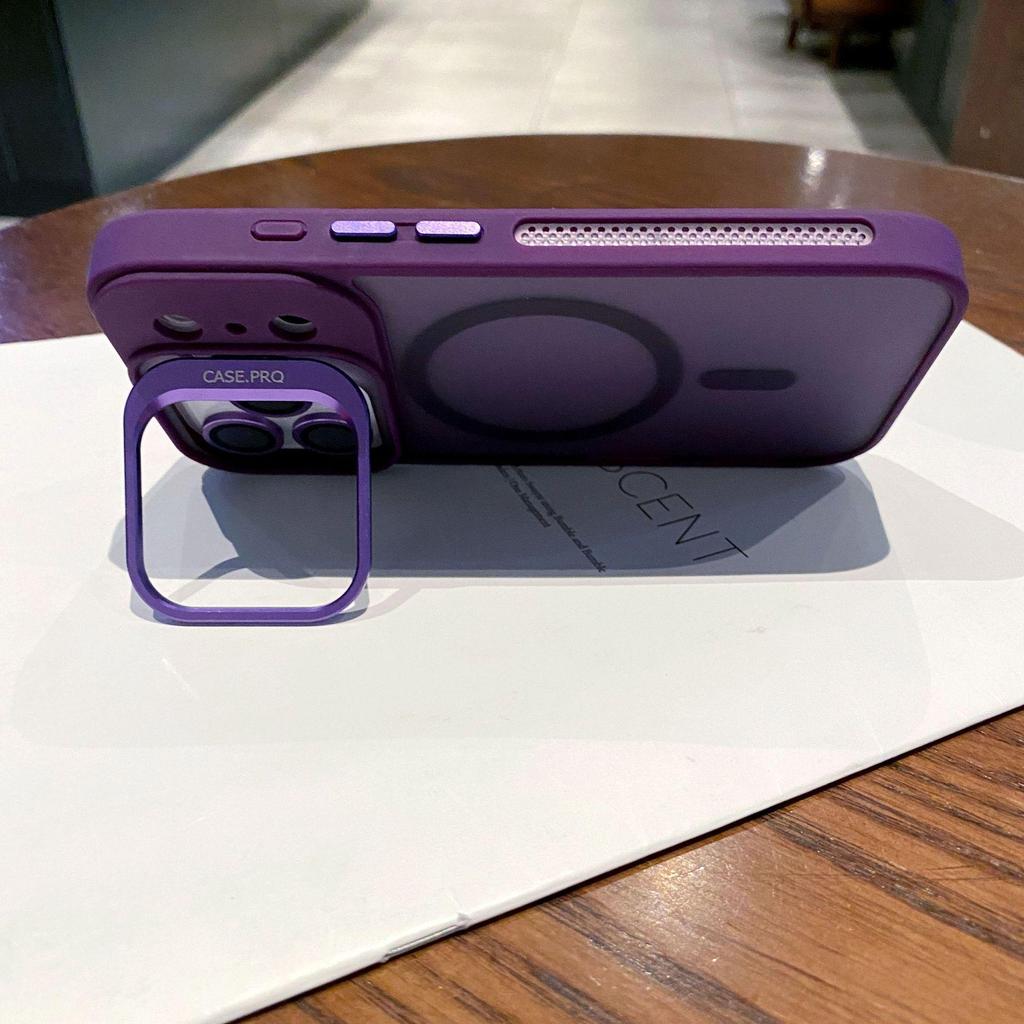 Compatible with iPhone 17 Pro Max, Matte Skin-feel, Magnetic Lens Holder, Apple 16 Drop-proof Protective Case.