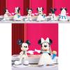 Disney Mickey Minnie Weißes Hochzeitskleid Figur Puppe Tortenaufsatz Ventilator Geschenk Set von 2