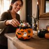 Creative Halloween Pumpkin Candy Bowl Storage Box for Treats, Decorative Ornament for Party Gift