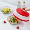 Foldable Microwave Splatter Cover Silicone Fresh-keeping Heating Cover Oil-proof Splash-proof Cover with Hook Color Cooking Lids