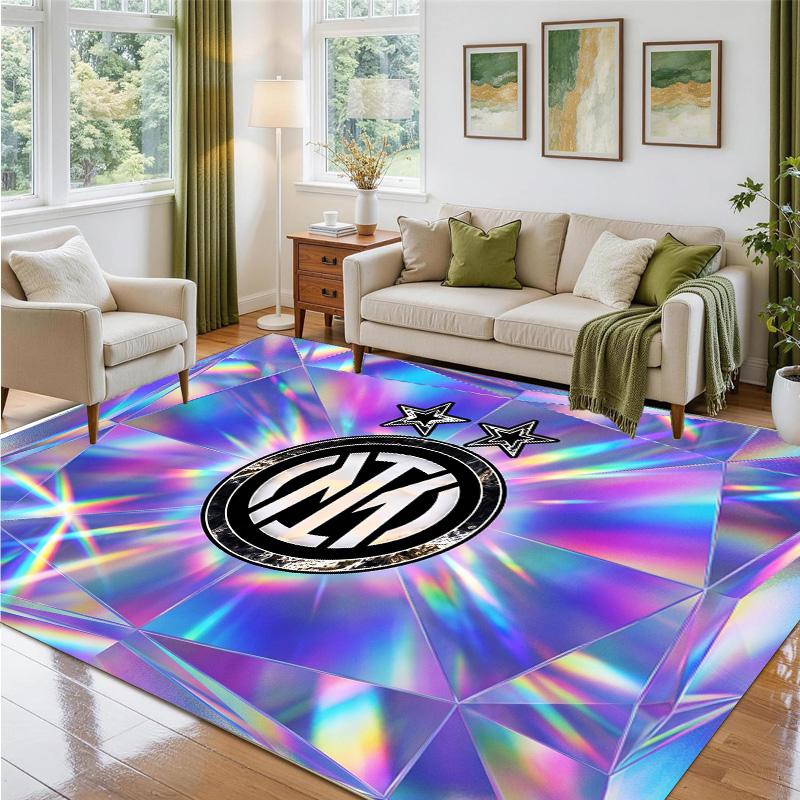Borussia Dortmund Design Crystal Velvet Rug Soft Decorative Mat for Bedroom Entrance