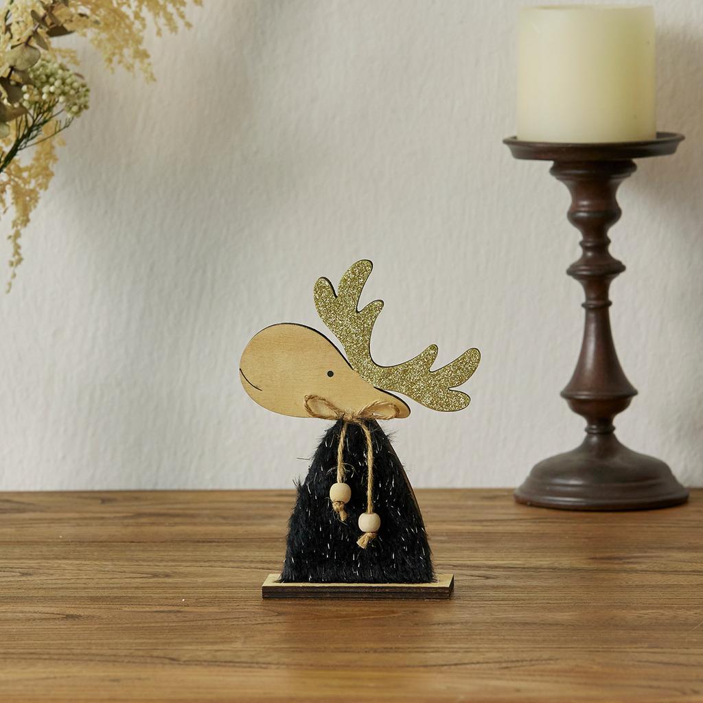 1PC Home creative Christmas wooden elk desktop ornaments window display small gifts Christmas decorations