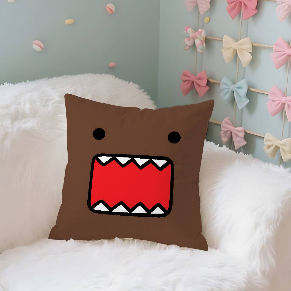 Cute DDomo Kun Case Plush Fabric Soft Pillowcase Double Sided Print Cushion Cover Household Gifts