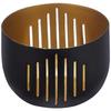Ornamental Iron Tea Light | Stylish | for Indoors & Outdoors Décor (Matt Black with Gold)