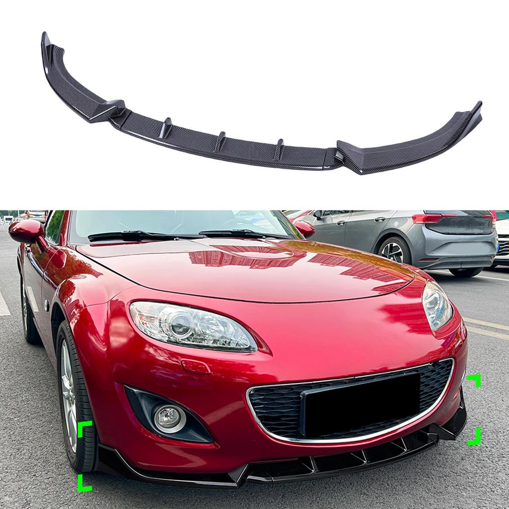 Front Bumper Lip Spoiler Bumper Splitter Diffuser Protector Body Kit Replacement for   MX-5 Miata NC 2009-2015