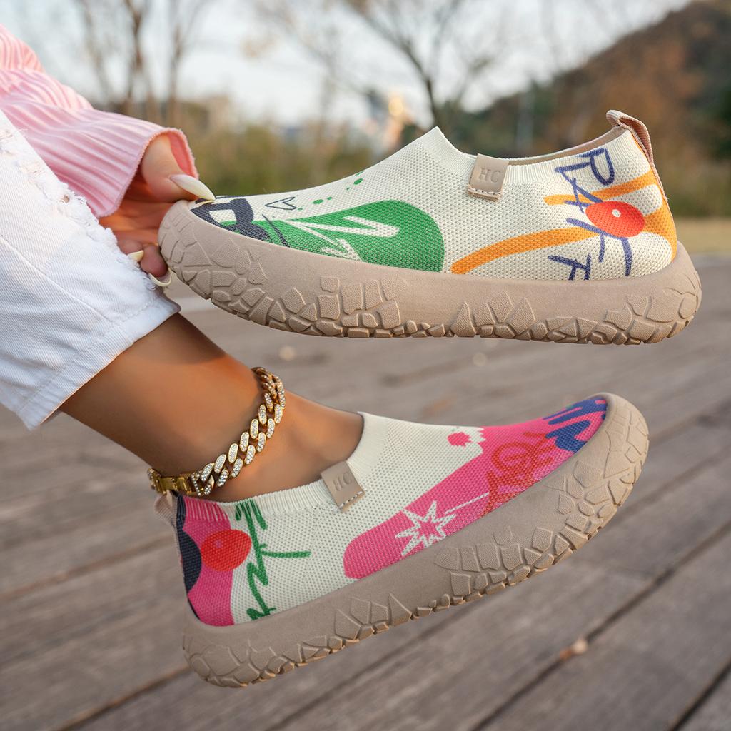 Women's Spring and Summer Casual Flat Shoes, Multi-color Shoes, Light and Breathable Shoes Are Suitable for Outdoor Leisure Sports, Women Shoes