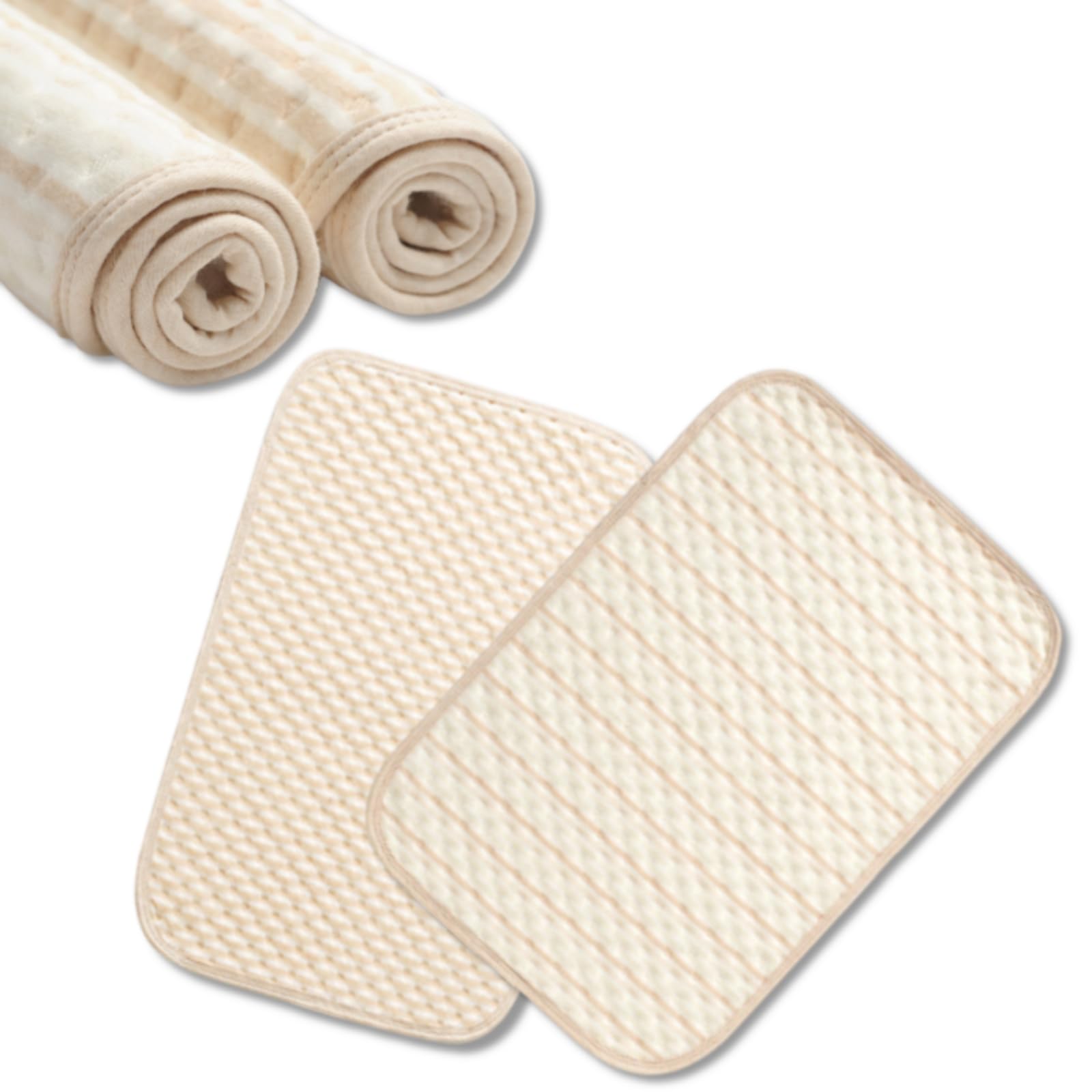 

solunaterra Baby Bedwetting Waterproof Sheet for Diaper Organic Cotton of Mat, Changes, (Set 2, 50x70cm)