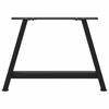 Vidaxl Coffee Table Legs, 2 Pcs, Black, 60X(42-43) Cm, Steel