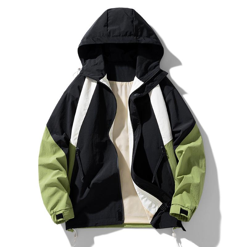 

Трендовая модная лоскутная куртка с капюшоном для мужчин 3XL