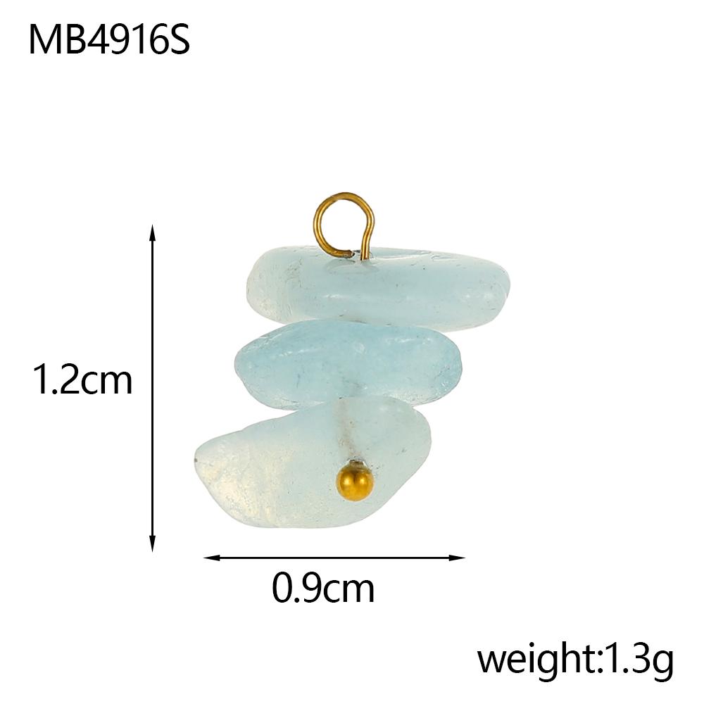CARLIDANA Rainbow Color Beaded Charm Natural Stone Pendant Beads with Nine Needle Pin for Necklace Earrings DIY Jewelry Making