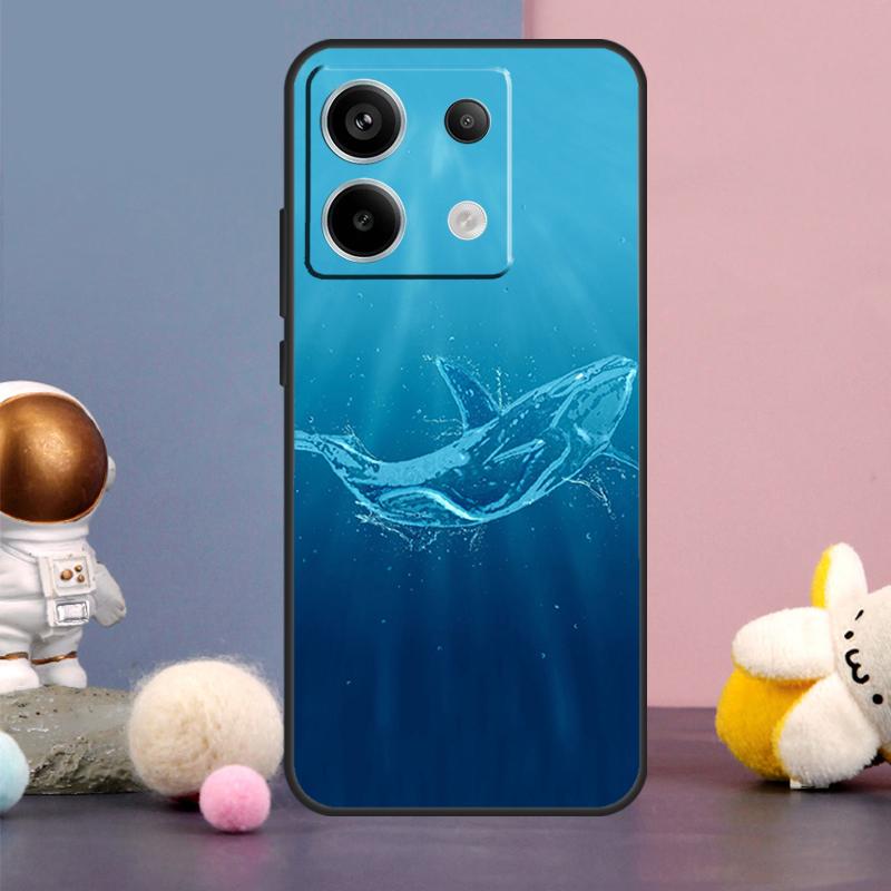 Shark and Killer Whale Case For Xiaomi Redmi Note 14 13 9 10 11 12 15 Pro Plus Redmi 15 15C 14C 10C 12C 13C Cover