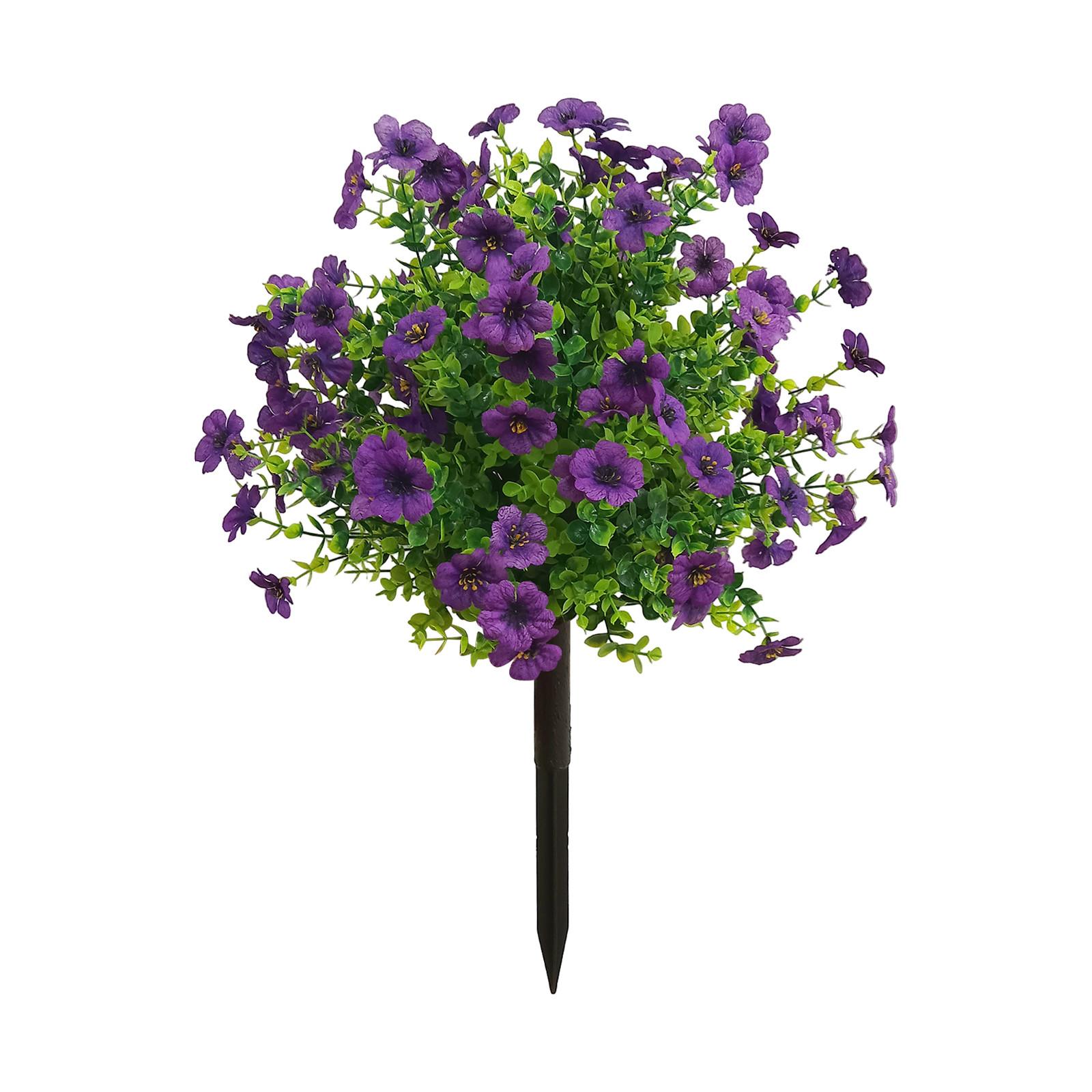 

Искусственные цветы и растения во дворе для весеннего и летнего украшения дома на открытом воздухе, искусственные зеленые растения One Size фиолетовый