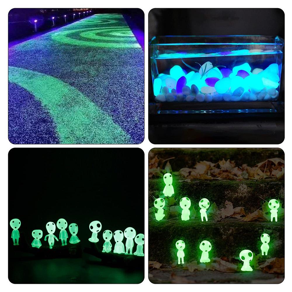 10Pcs  Ghost Princess Luminous Tree Elf Ornament, Luminous Alien Doll, Micro Landscape Anime Creative Small Ornament