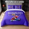 Cristiano Ronaldo Design Bed Bedding Set 1 Duvet Cover + 2 Pillowcases Soft Breathable Household Bed Linens