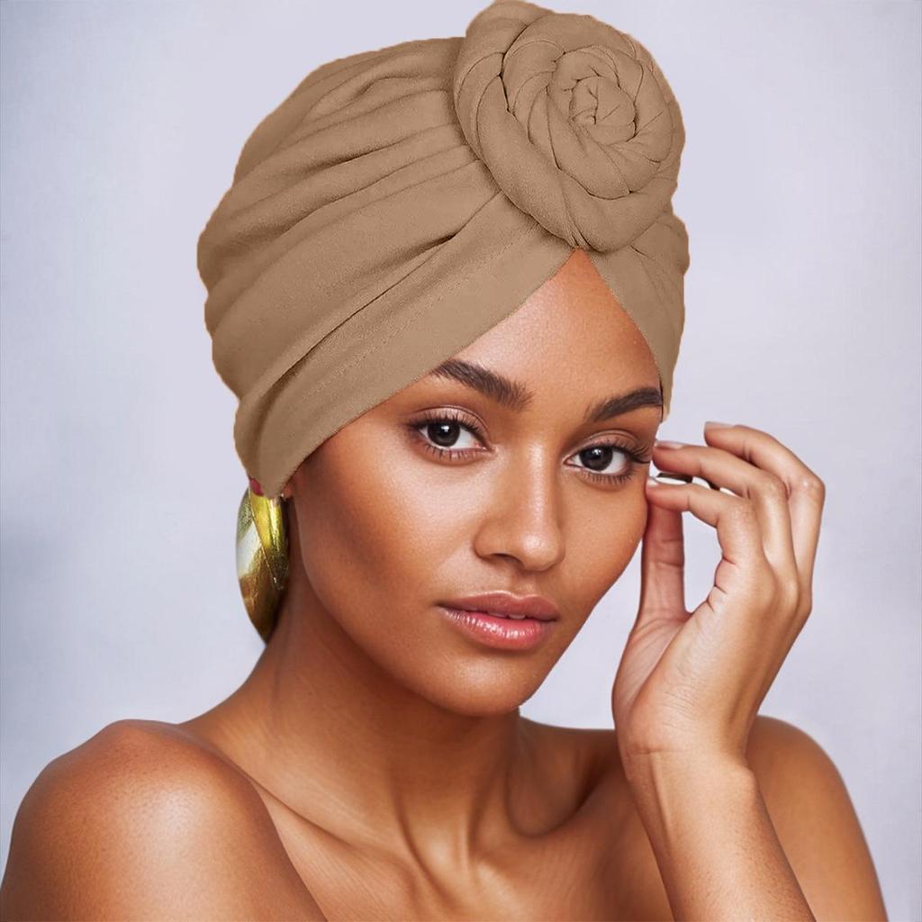 Ethnic Women's Floral Knot Headscarf Hat