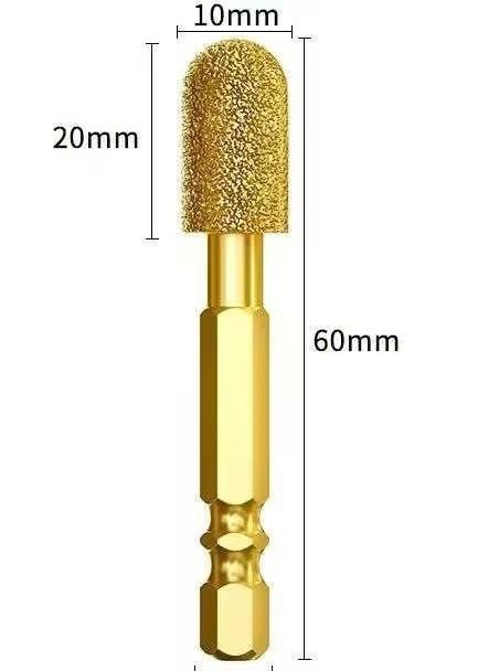 1Pcs Polish The Drill Bit Iron Stainless Steel Ceramic Tile Fits Drill Diamond Grinding Head Tile Rotary File Polishing Head