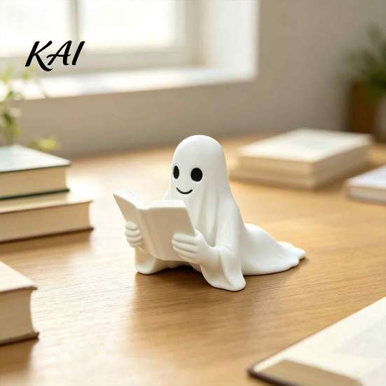 Novelty Reading Gifts Ghost Book Bookmark, 3D Printed Halloween Page Marker, Unique Stationery for Readers Lightweight PLA Clip Students And