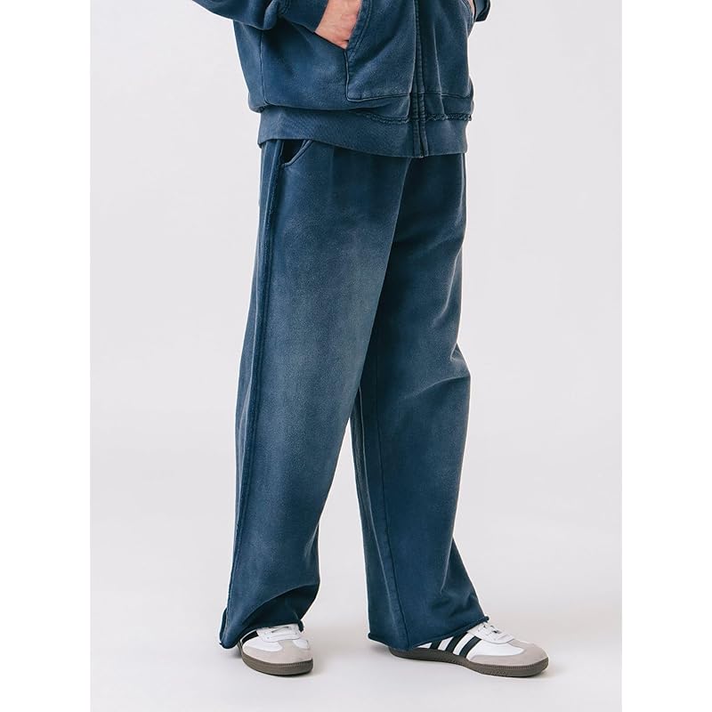 [Beams Heart] Pants GMS Wide Straight Cotton Urake Men's NAVY S