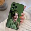 B-Billie Eilish Singer Phone Case For iPhone 17,16,15,14,13,12,11 Plus,Pro Max,XS,Soft Silicone Black Cover