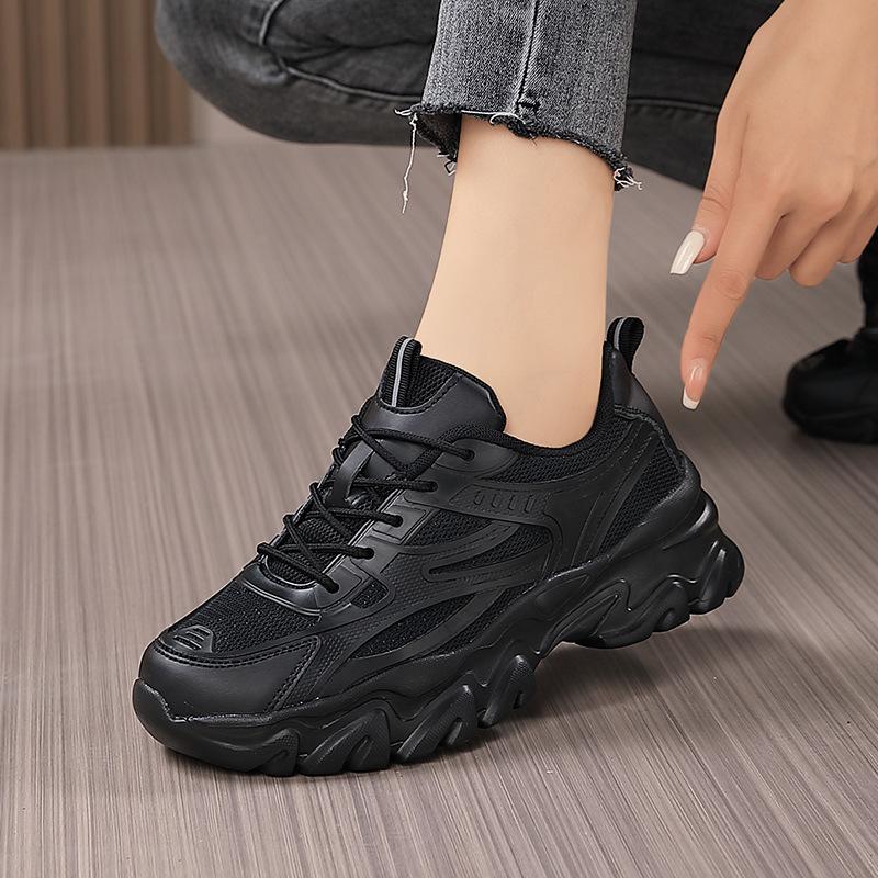 Breathable Mesh Dad Shoes Women's Summer New Platform Shoes Soft Bottom Ultra Light Sneaker Stylish Height Increasing Women's Shoes