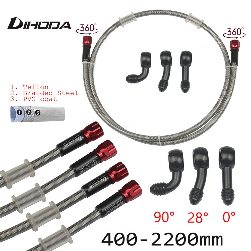 

AN3 Silver Braided Brake Hose DOT 4 Motorcycle Hydraulic Line for Racing Universal Reinforced Upgrade Clutch Oil Pipe CNC Parts 400mm