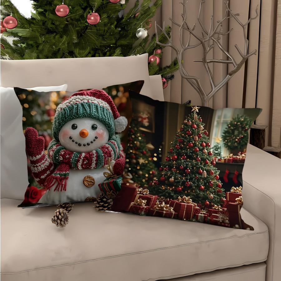 Christmas Pillow Cover Pillow Cover Without Core Home Decoration Sofa Cushion Living Room Bedside Pillow
