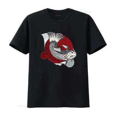 Vintage Style Koi Fish Japanese T Shirt For Unisex And Unisex Vintage Fashion Casual Designer Clothes Slightly Homme