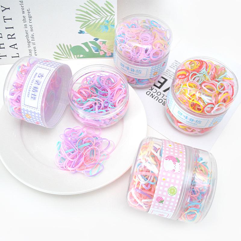 

Hair Accessory Pack: Assorted Large & Small Disposable Rubber Bands for Girls