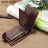 European and American Style Men's Fashion Patchwork Coin Purse Short Horizontal Wallet Casual Billfold Snap Button Notecase Pu Leather Card Holder