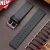 12/14/16/18/19/20/21/22/24mm Soft Material Cowhide Watch Band Brown Black Genuine Leather Straps Universal Men Women Wristband