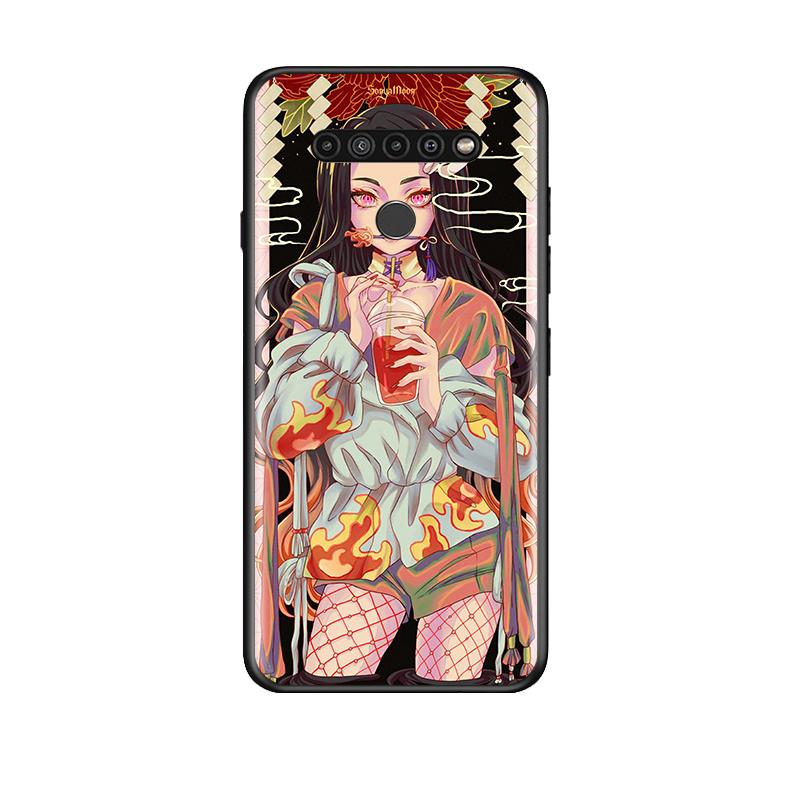 

Черный чехол для телефона Demon Slayer Anime для LG G8 G8S G8X V30 V35 V40 V50 V60 ThinQ Q60 K40 K50 K30 K41 K51 K61 K71 K92 LG G8 ThinQ