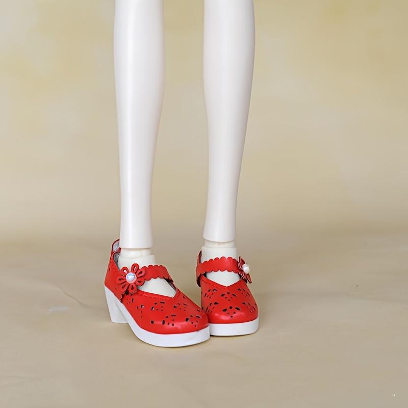 

1 пара BJD Декоративная обувь Синие Красные Черные Куклы Тканевые Аксессуары для Переодевания Кукол красный