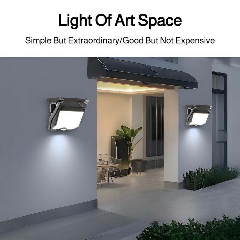 Solar Wall Light with Motion Sensor, Auto On/Off, IP65 Waterproof, Solar Powered Outdoor Clip-On Light for Garden, Yard, Pathway