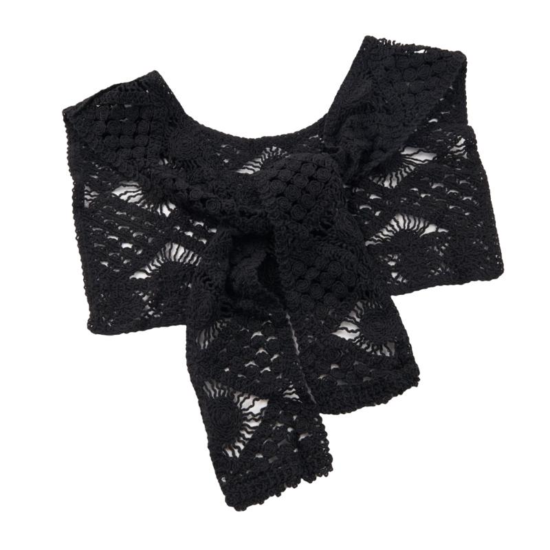 Travel Friendly Shawl Youth Women Tippet Multifunctional Shawl Winter Warm for Event and Daily Fashion чёрный