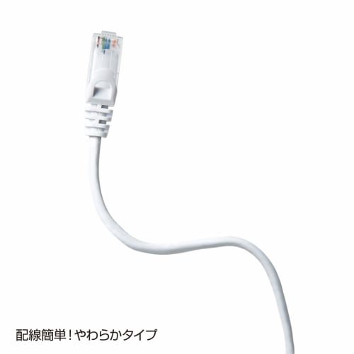 Sanwa Supply CAT6LAN Cable (3m) UTP 1Gbps/250MHz RJ45 Anti-claw White LA-Y6-03W