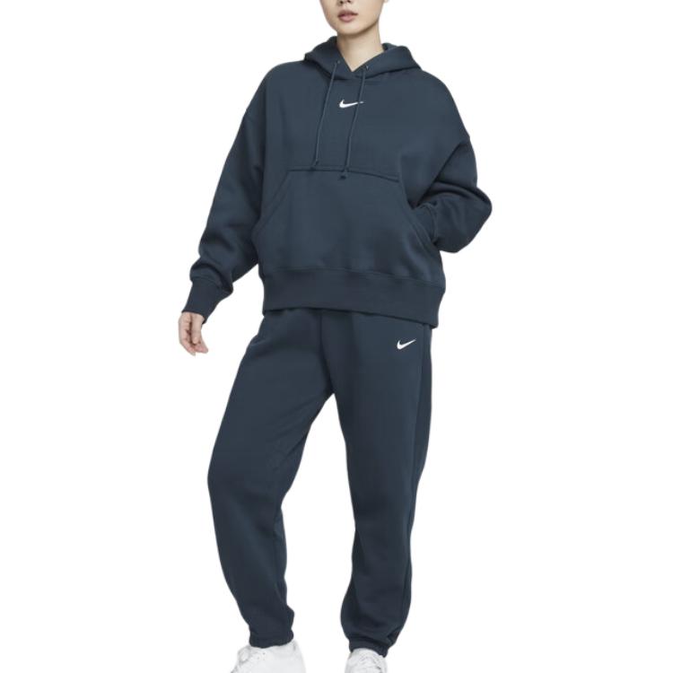 Nike Sportswear Phoenix Fleece Brand Logo, Solid Color, Lace Up, Fleece Lined Knitted Sweatpants Women's FZ5997-478
