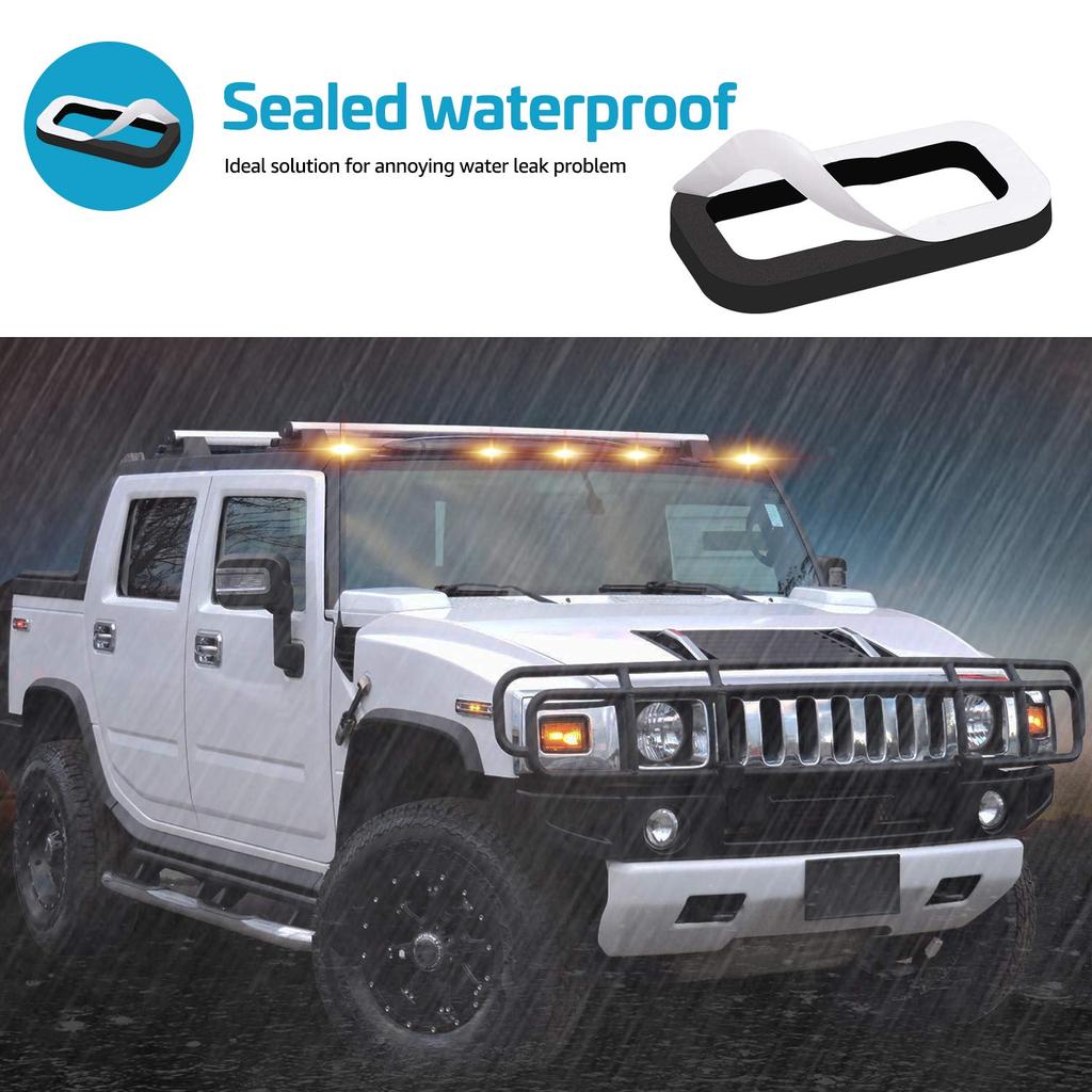 RUXIFEY Roof Cab Marker Light Gasket Running Lamp Seal for 2003-2009 Hummer H2
