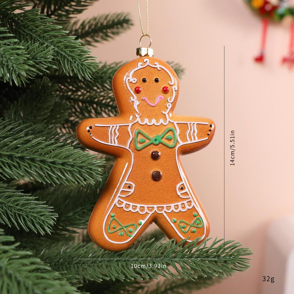 Weihnachts-Lebkuchenmann Baumschmuck Aus Kunststoff Für Feiertagsdekoration