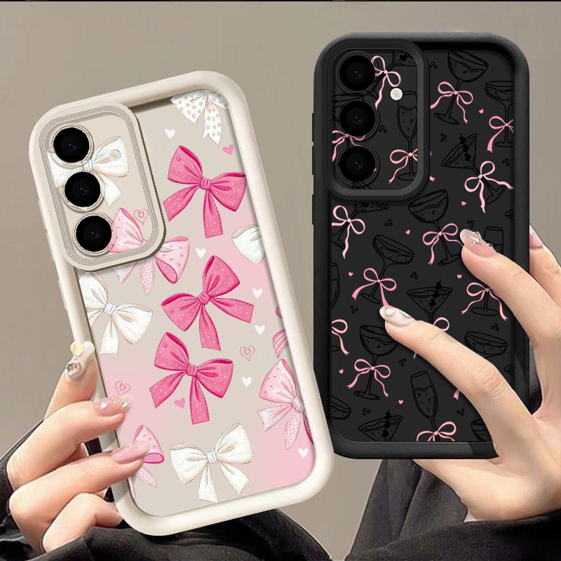 Colorful Bowknots Pattern Case For Samsung A57 A37 A17 A56 A36 A16 A55 A35 A15 A54 5G S21 FE S22 S23 S24 S25 Plus S26 Ultra Bumper Cover