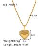 Stainless Steel Book-Shaped Pendant Necklace With Heart Clasp Women Ins Style Minimalist Locket Chain Jewelry