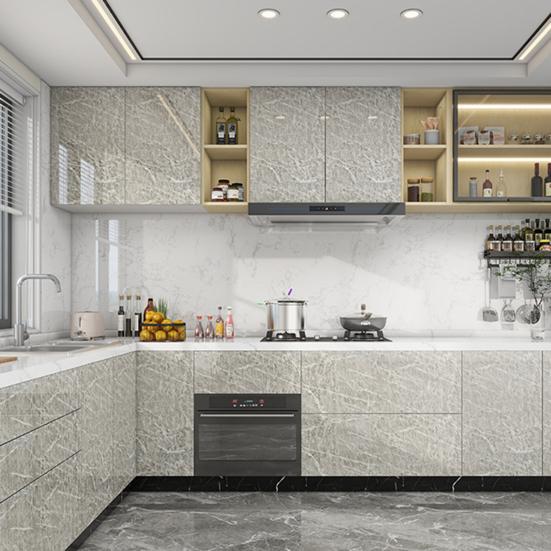 Marble Wallpaper Peel And Stick Waterproof Contact Paper Glossy Self Adhesive Oil-Proof DIY Sticker for Cabinet Door Kitchen Countertop
