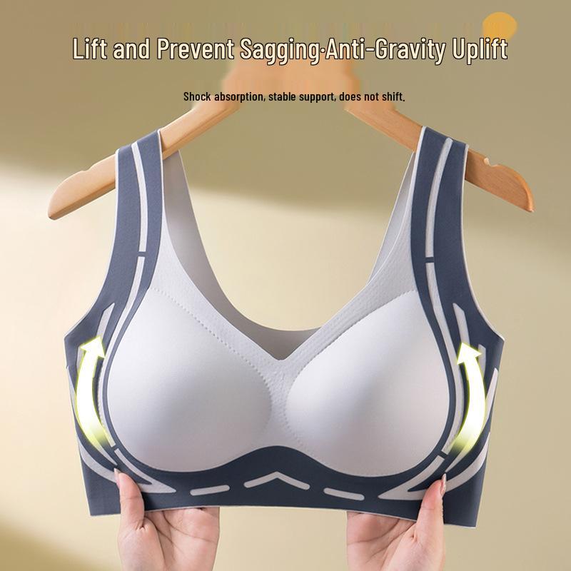 Seamless Women's Lift-Up Support Bra with Fixed Cups