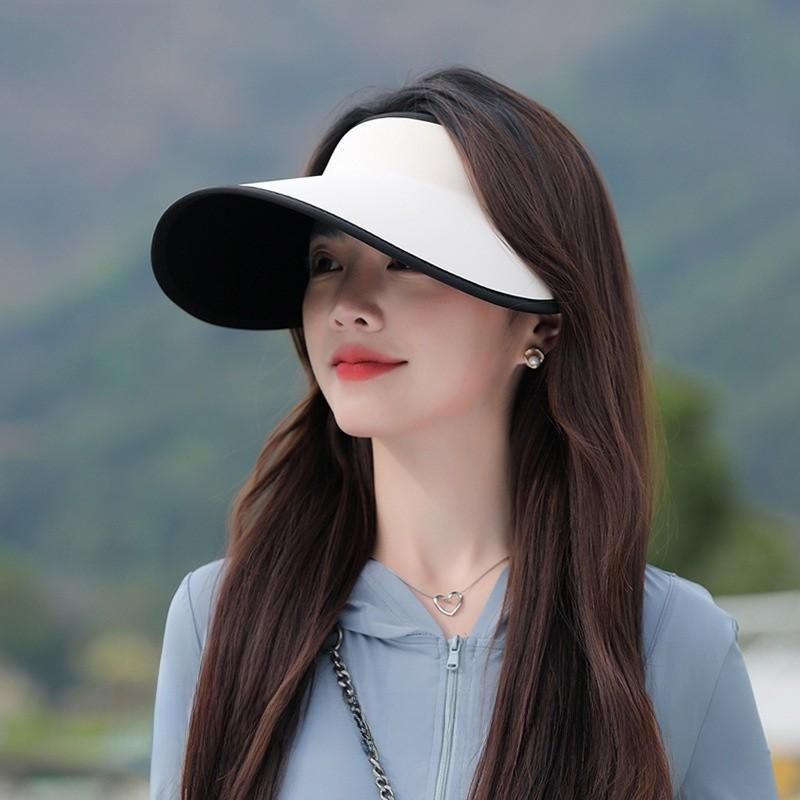 Ice Silk Summer Sun Hat With Large Brim And Uv Protection For Outdoor Women