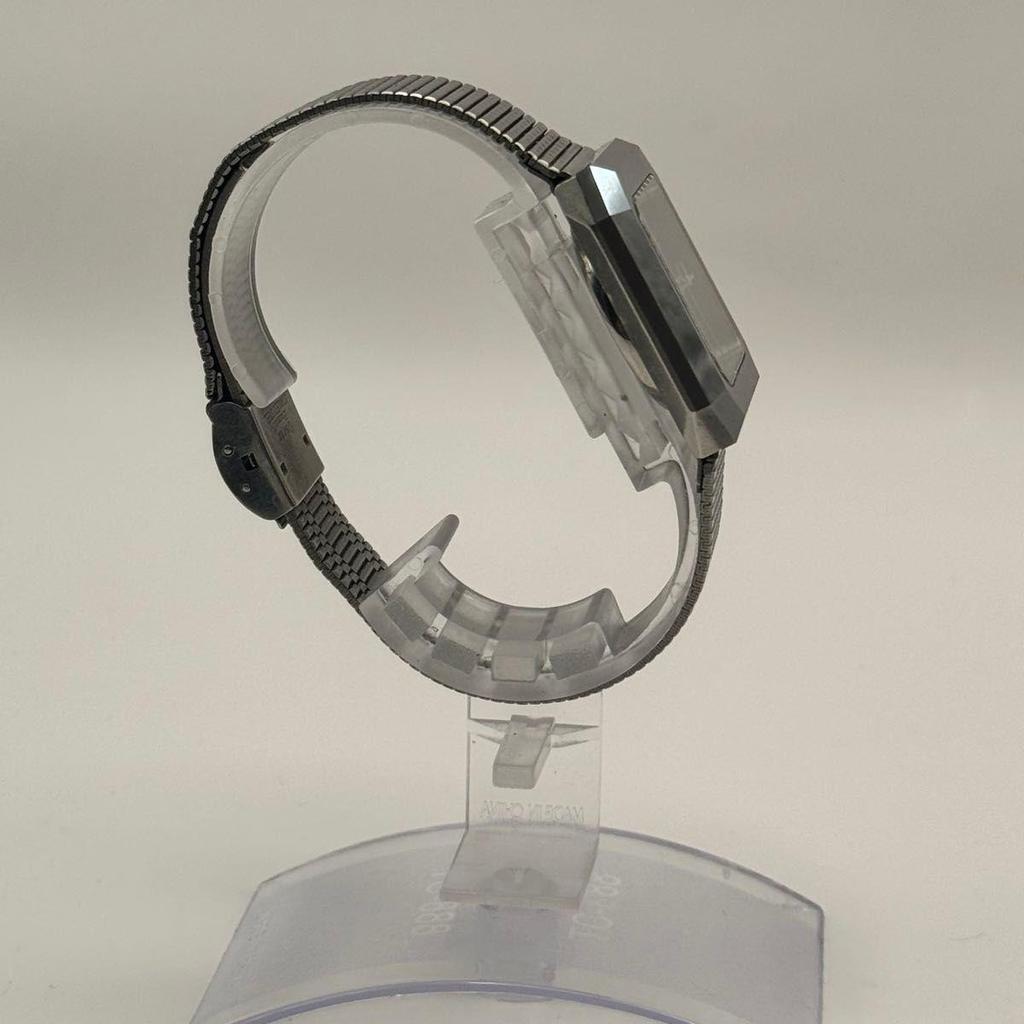 Used [Battery Replaced] Working Item RADO Watch Men's Date Quartz Silver Black