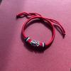 Pixiu Red String Bracelet: Handmade Tibetan Silver Wealth-Attracting Charm