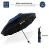 Dual-Use Automatic Umbrella for Men & Women: Sun & Rain Protection with black glue sunshade. Customizable with printed logo, fits two people.
